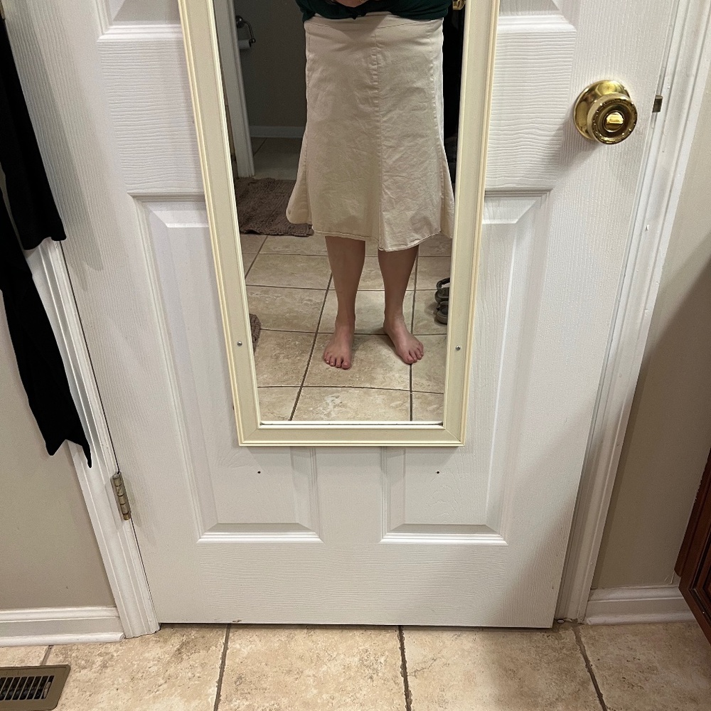 Retro Gap Flared Skirt